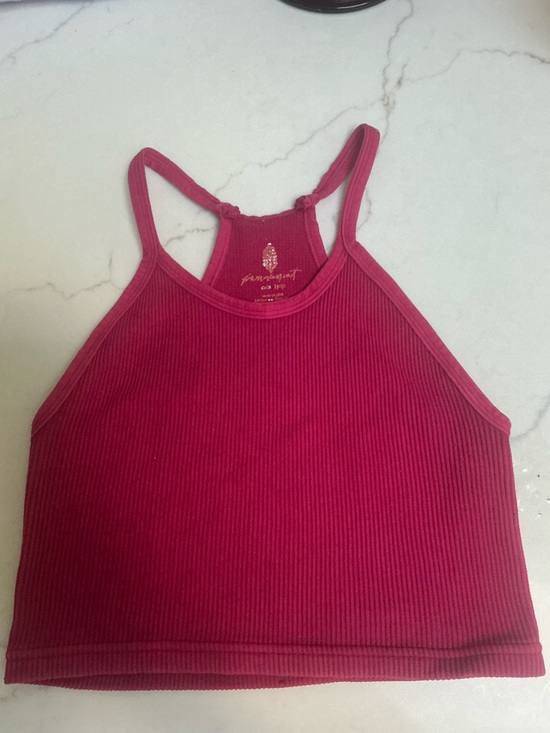 FP Movement by Free People Tops - FP Movement by Free People Ribbed Racerback Crop Tank in Raspberry